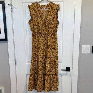 Floral Yellow Maxi Dress